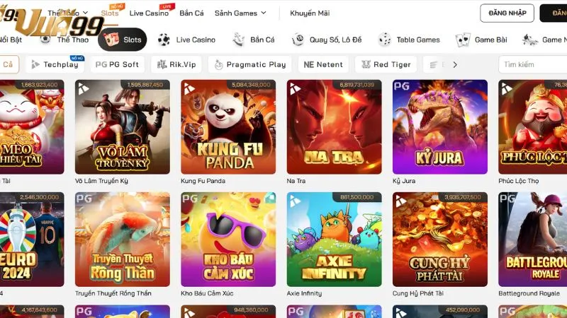 Các sản phẩm Slot game nổi bật tại Vua99