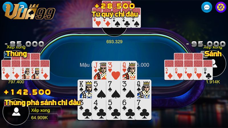 Cách tính điểm và tỷ lệ thưởng trong Mậu binh Vua99