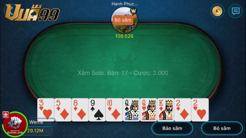 Ưu điểm nổi bật khi chơi Sâm Lốc Vua99